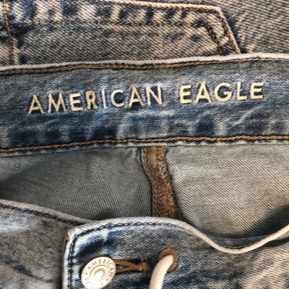 American Eagle jeans Women's size 0 Regular 1977 cargo denim jean elastic cuffs - Picture 12 of 15
